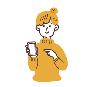 スマホを持つ女性