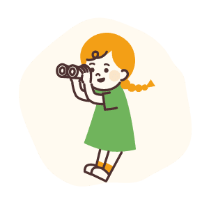 発見する女の子のイメージ